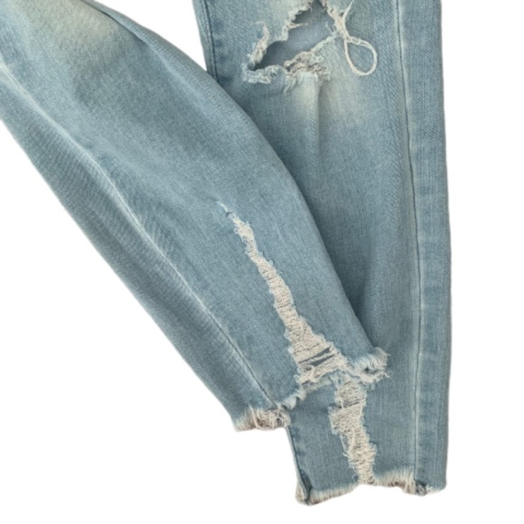 Distressed High Rise Cropped Jeans - Picture 2 of 7